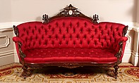 Sofa, Attributed to John Jelliff (1813–1893), Rosewood, ash, pine, mother-of-pearl, American